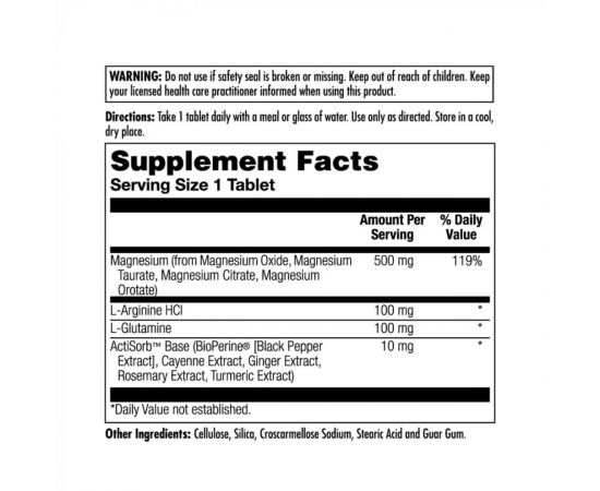 Придбати Magnesium One Daily 500mg - 60 tabs, image , зображення 2, характеристики, відгуки