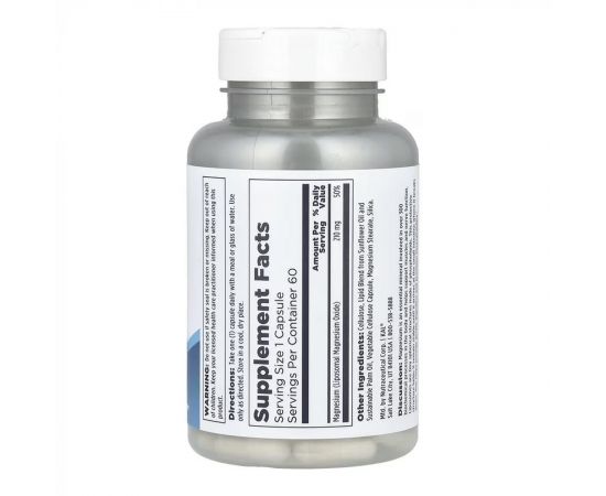 Придбати Liposomal Magnesium 210mg - 60 vcaps, image , зображення 2, характеристики, відгуки