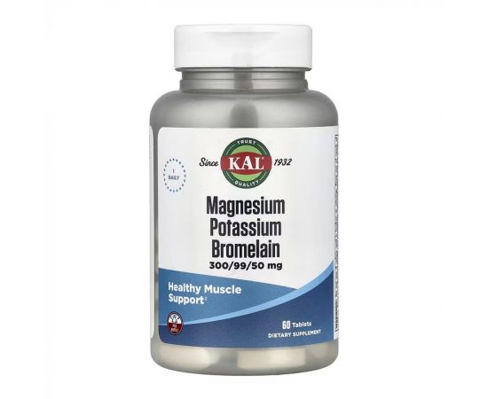 Придбати Magnesium Potassium Bromelain - 60 tabs, image , характеристики, відгуки