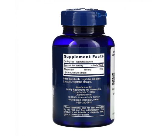 Придбати Magnesium (Citrate) 100 mg - 100 vcaps, image , зображення 2, характеристики, відгуки