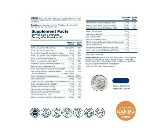 Придбати Liposomal Multivitamin Universal - 60 vcaps, image , зображення 2, характеристики, відгуки
