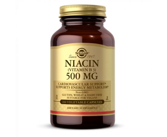 Придбати Niacin (Vitamin B3) 500mg - 100 vcaps, image , характеристики, відгуки