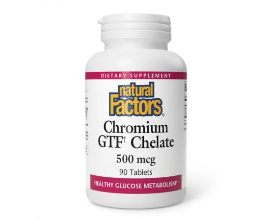 Придбати Chromium GTF Chelate 500mcg - 90 tabs, image , характеристики, відгуки