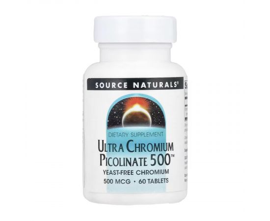 Придбати Ultra Chromium Picolinate 500™ 500 mcg - 60 tabs, image , характеристики, відгуки