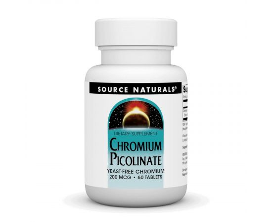 Придбати Chromium Picolinate 200 mcg Yeast Free - 60 tabs, image , характеристики, відгуки