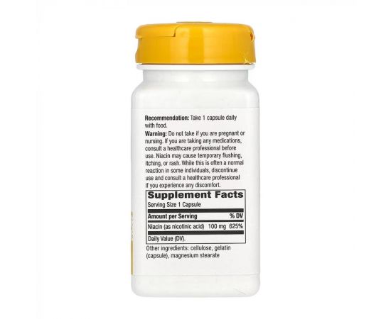 Придбати Niacin 100 mg - 100 caps, image , зображення 2, характеристики, відгуки