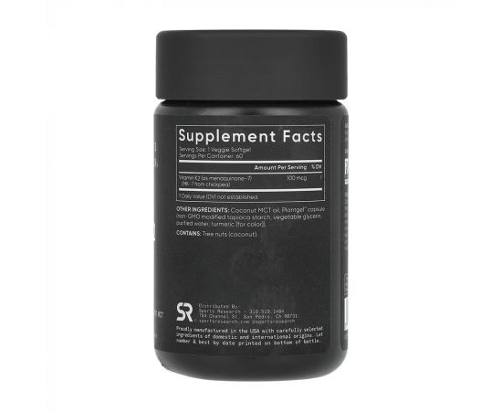 Придбати Vitamin K2 100mcg - 60 veggie softgels, image , зображення 2, характеристики, відгуки