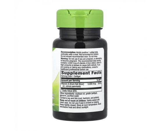 Придбати Vitamin A - 100 softgels, image , зображення 2, характеристики, відгуки