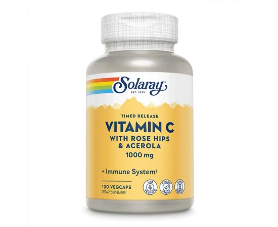 Купить Vitamin C with Rose Hips & Acerola 1000mg - 100 vcaps, фото , характеристики, отзывы