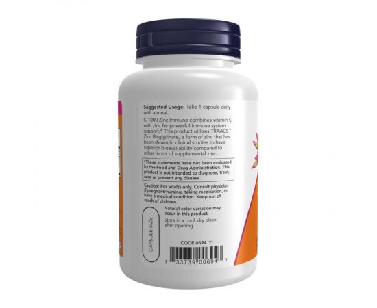 Придбати C-1000 Zinc Immune - 180 vcaps, image , зображення 3, характеристики, відгуки
