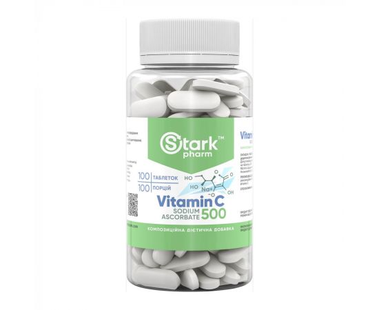 Придбати Stark Vitamin C Sodium Ascorbate 500mg - 100 tabs, image , характеристики, відгуки
