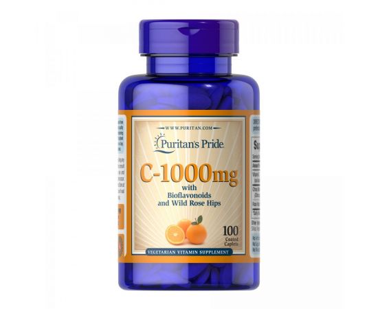 Придбати Vitamin C-1000 mg with Bioflavonoids & Rose Hips - 100 caps, image , характеристики, відгуки