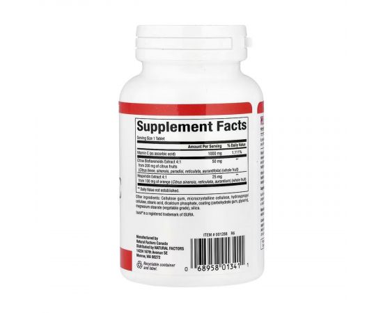 Придбати Vitamin C 1000mg - 90 tabs, image , зображення 2, характеристики, відгуки