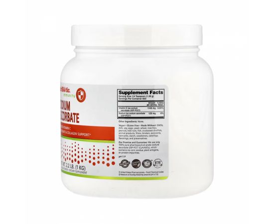 Придбати Sodium Ascorbate - 1000g, image , зображення 2, характеристики, відгуки