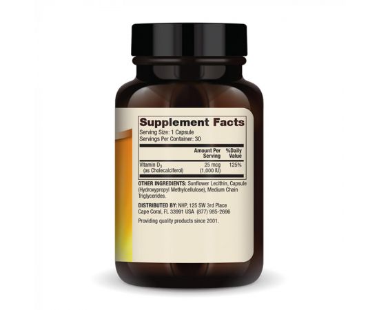 Купить Liposomal Vitamin D3 1000 IU - 30 caps, фото , изображение 2, характеристики, отзывы