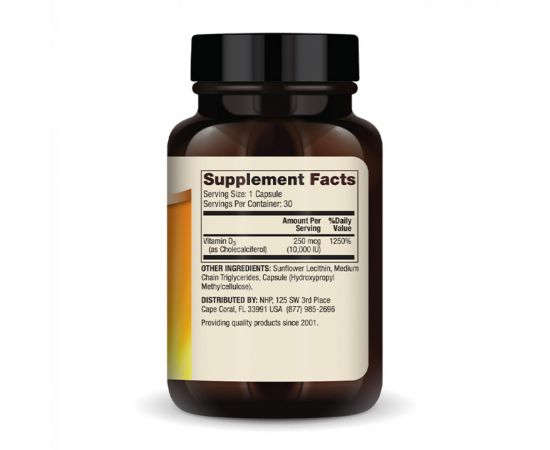 Придбати Liposomal Vitamin D3 10,000 IU - 30 caps, image , зображення 2, характеристики, відгуки