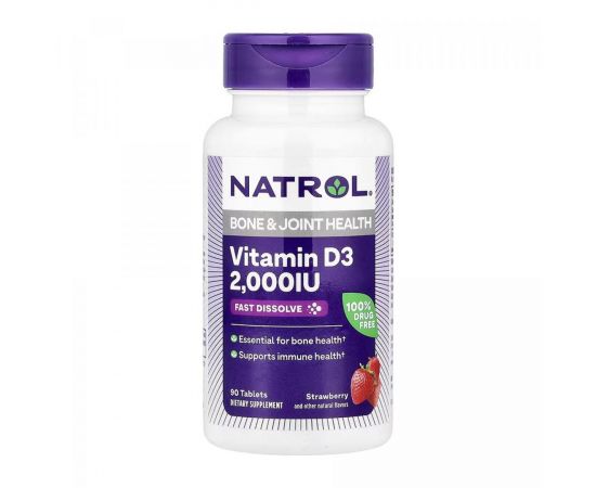 Придбати Vitamin D3 2,000 IU Fast Dissolve - 90 tabs, image , характеристики, відгуки