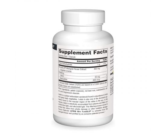 Придбати Lutein 20 mg - 60 caps, image , зображення 2, характеристики, відгуки