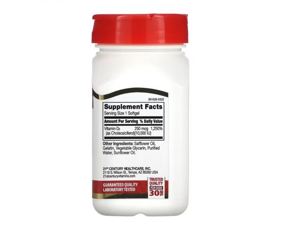 Придбати D3 250 mcg (10,000 IU) - 110 softgels, image , зображення 2, характеристики, відгуки