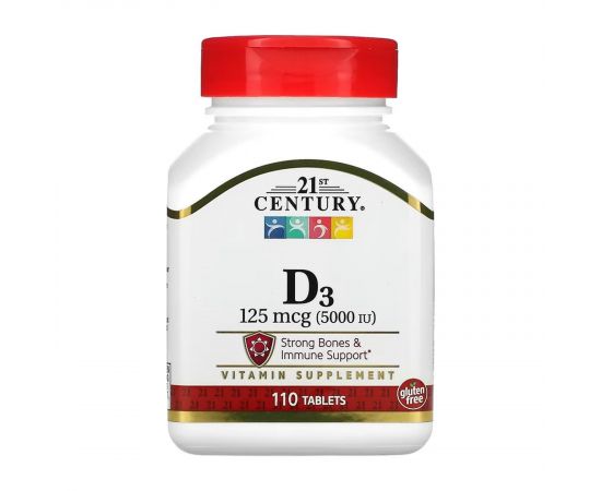 Придбати D3 125 mcg (5000 IU) - 110 tabs, image , характеристики, відгуки