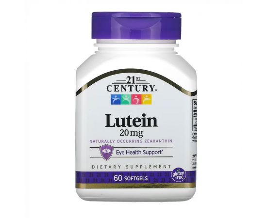 Придбати Lutein 20 mg - 60 softgels, image , характеристики, відгуки