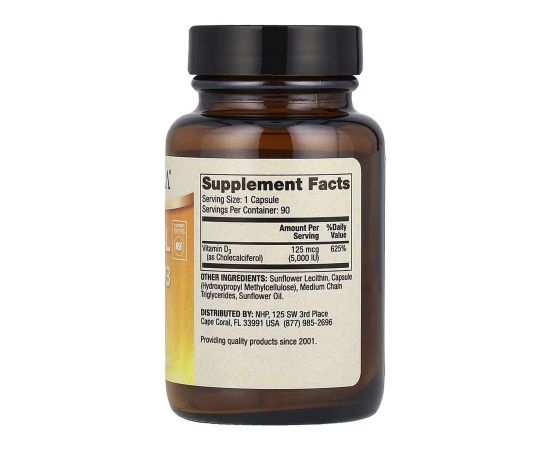 Придбати Liposomal Vitamin D3 5000 IU - 90 caps, image , зображення 2, характеристики, відгуки