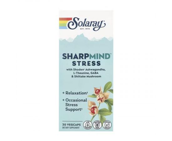 Придбати SharpMind Nootropics Stress - 30 vcaps, image , характеристики, відгуки
