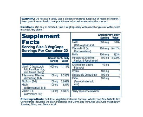 Придбати Mega Vitamin B-Stress - 60 vcaps, image , зображення 2, характеристики, відгуки