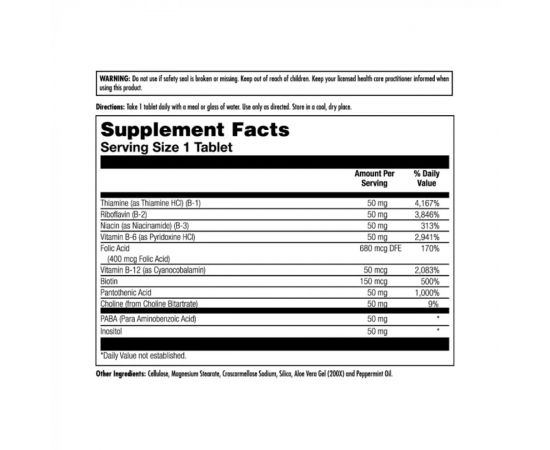 Придбати B-50 Complex - 50 tabs, image , зображення 2, характеристики, відгуки