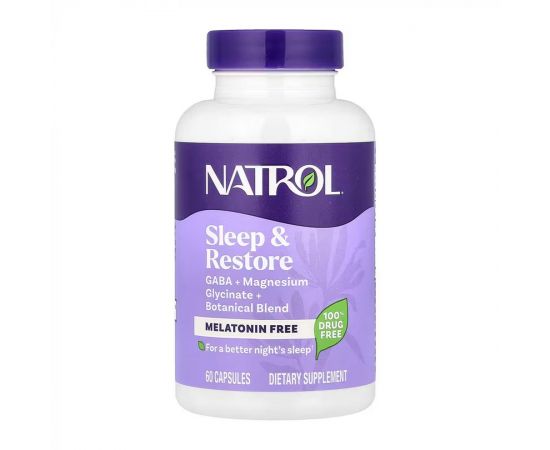 Придбати Sleep & Restore Melatonin Free - 60 caps, image , характеристики, відгуки