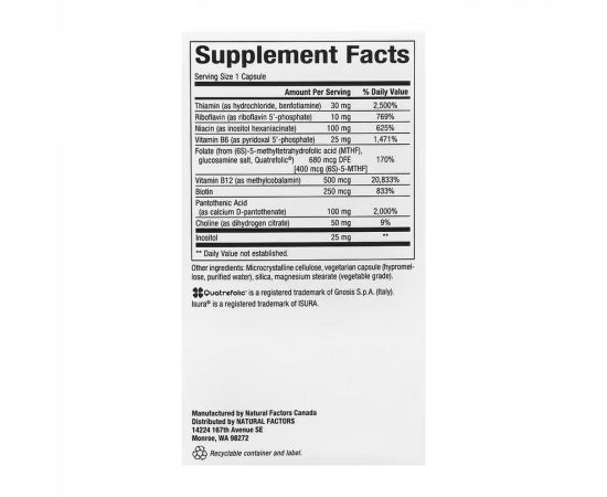 Придбати BioCoenzymated Active B Complex - 60 caps, image , зображення 2, характеристики, відгуки