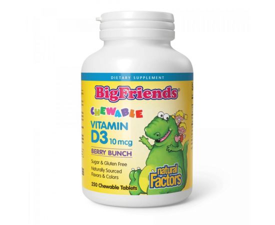 Придбати Vitamin D3 10 mcg (400 IU) - 250 tabs Berry Bunch, image , характеристики, відгуки