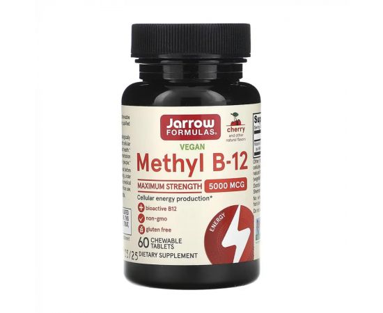 Придбати Methyl B-12 Methylcobalamin 5000mcg - 60 chewable tabs Cherry, image , характеристики, відгуки