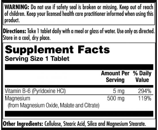 Придбати Magnesium Sustained Release Triple Source 500mg - 100 tabs, image , зображення 2, характеристики, відгуки