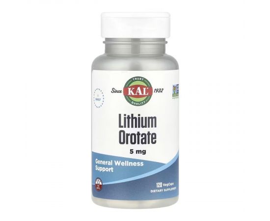 Придбати Lithium Orotate 5mg - 120 vcaps, image , характеристики, відгуки