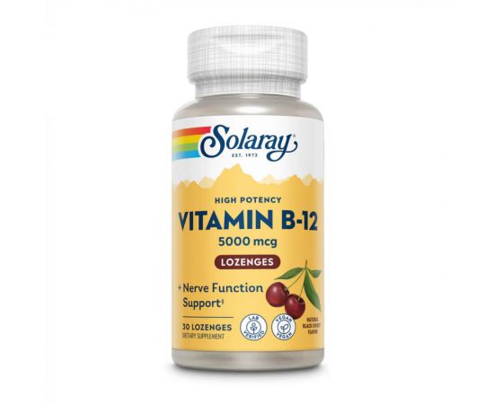 Придбати Vitamin B-12 5000mcg - 30 lozenges Natural Cherry, image , характеристики, відгуки
