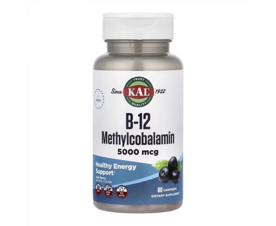 Придбати B-12 Methylcobalamin 5000mcg - 60 lozenges, image , характеристики, відгуки