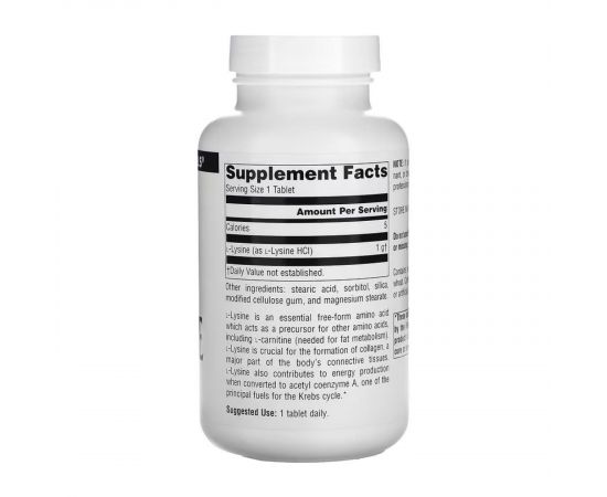 Придбати L-Lysine 1000mg - 100 tabs, image , зображення 2, характеристики, відгуки