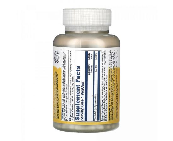 Придбати Vitamin B-6 100mg - 120 vcaps, image , зображення 2, характеристики, відгуки