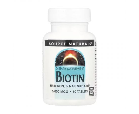 Придбати Biotin 5000mcg - 60 tabs, image , характеристики, відгуки