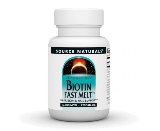 Придбати Biotin Fast Melt 10000 mcg - 120 tabs, image , характеристики, відгуки
