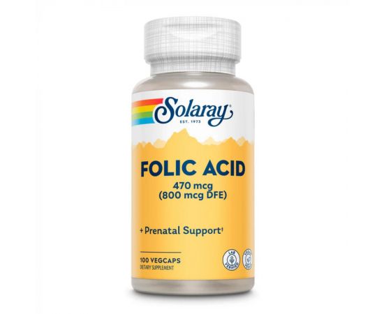 Придбати Folic Acid 470 mcg (800 mcg DFE) - 100 caps, image , характеристики, відгуки