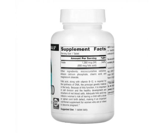 Придбати Folic Acid 800 mcg - 200 tabs, image , зображення 2, характеристики, відгуки