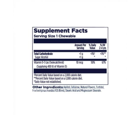 Придбати Vitamin D-Rex 10mcg - 90 сhewable Bubble Gum, image , зображення 2, характеристики, відгуки