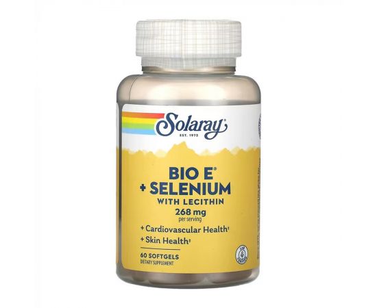 Придбати Bio Vitamin E with Selenium 268mg - 60 softgels, image , характеристики, відгуки