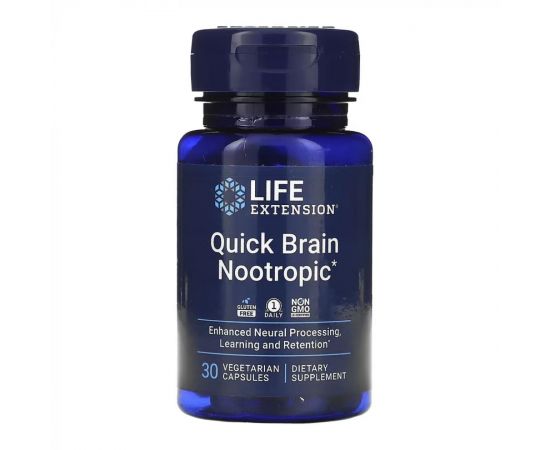 Придбати Quick Brain Nootropic - 30 vcaps, image , характеристики, відгуки