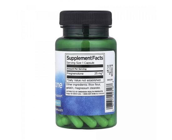 Придбати Pregnenolone High Potency 25 mg - 60 caps, image , зображення 2, характеристики, відгуки