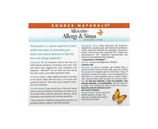 Придбати Allercetin™ Allergy & Sinus - 48 tabs, image , зображення 2, характеристики, відгуки