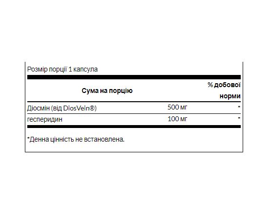 Придбати Diosmin Hesperidin - 60caps, image , зображення 2, характеристики, відгуки