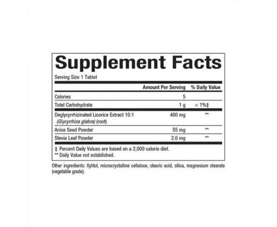 Придбати DGL 400mg - 90 tabs, image , зображення 2, характеристики, відгуки